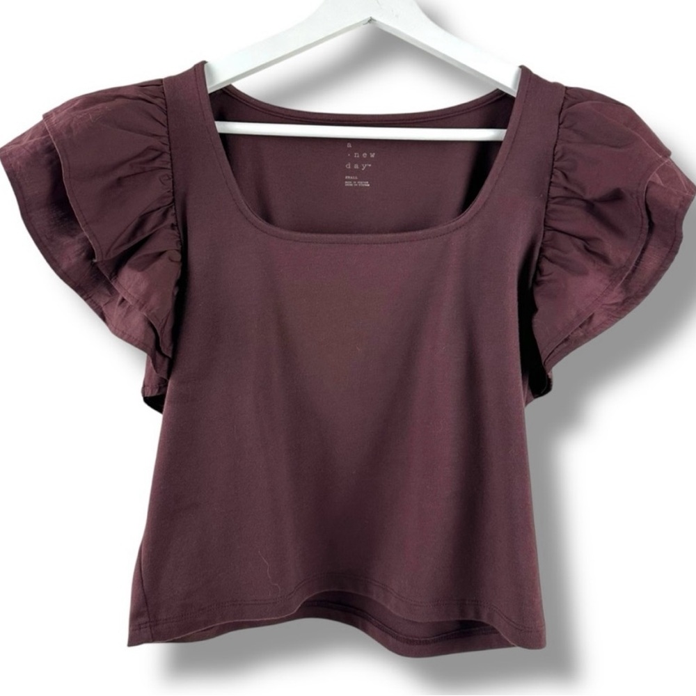 A New Day Oversized Ruffle Puff Sleeve Top